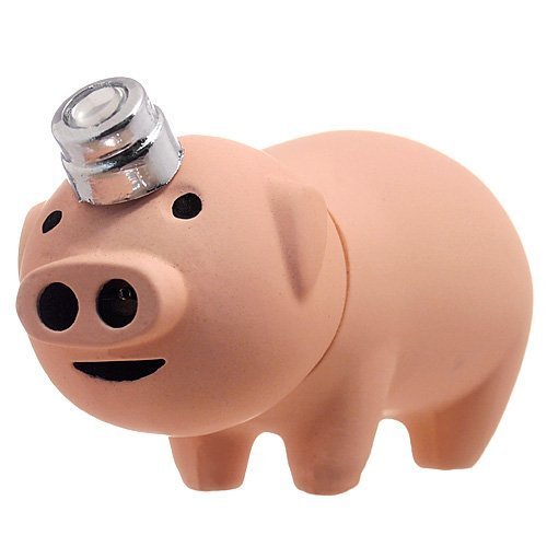 Eclipse Cute Pig Piglet Ceramic Lighter Refillable Cigar Cigarette Lighter Peach