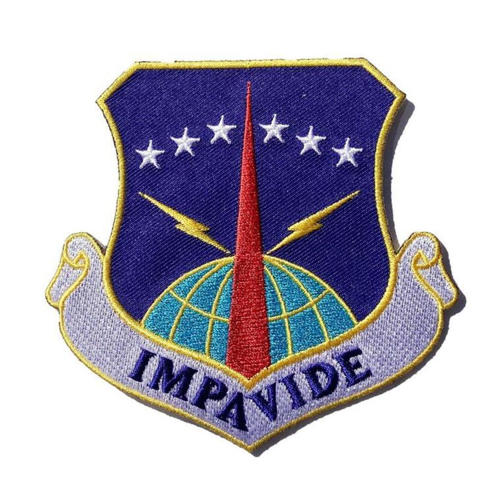 90th Missile Wing IMPAVIDE Patch – Plastic Backing, 3.5"