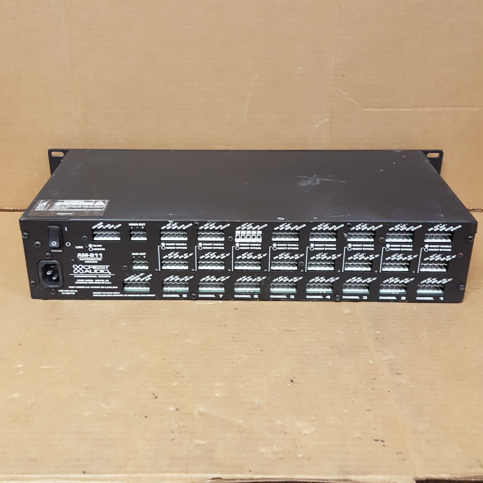 Crest Audio Automatic Mixer AM-811 (Powers On) w/Power Cord - USED