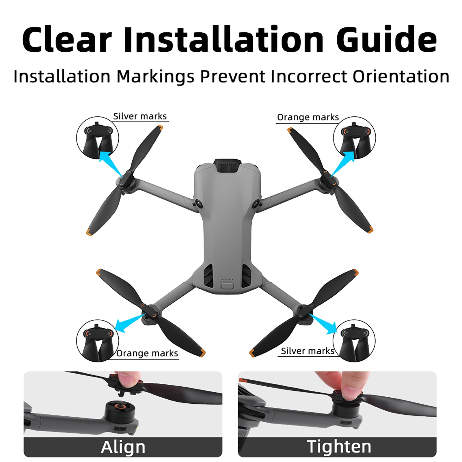 For DJI Mini 5 PRO Drone Blades PC Propellers Low Noise Quick Release 4PCS