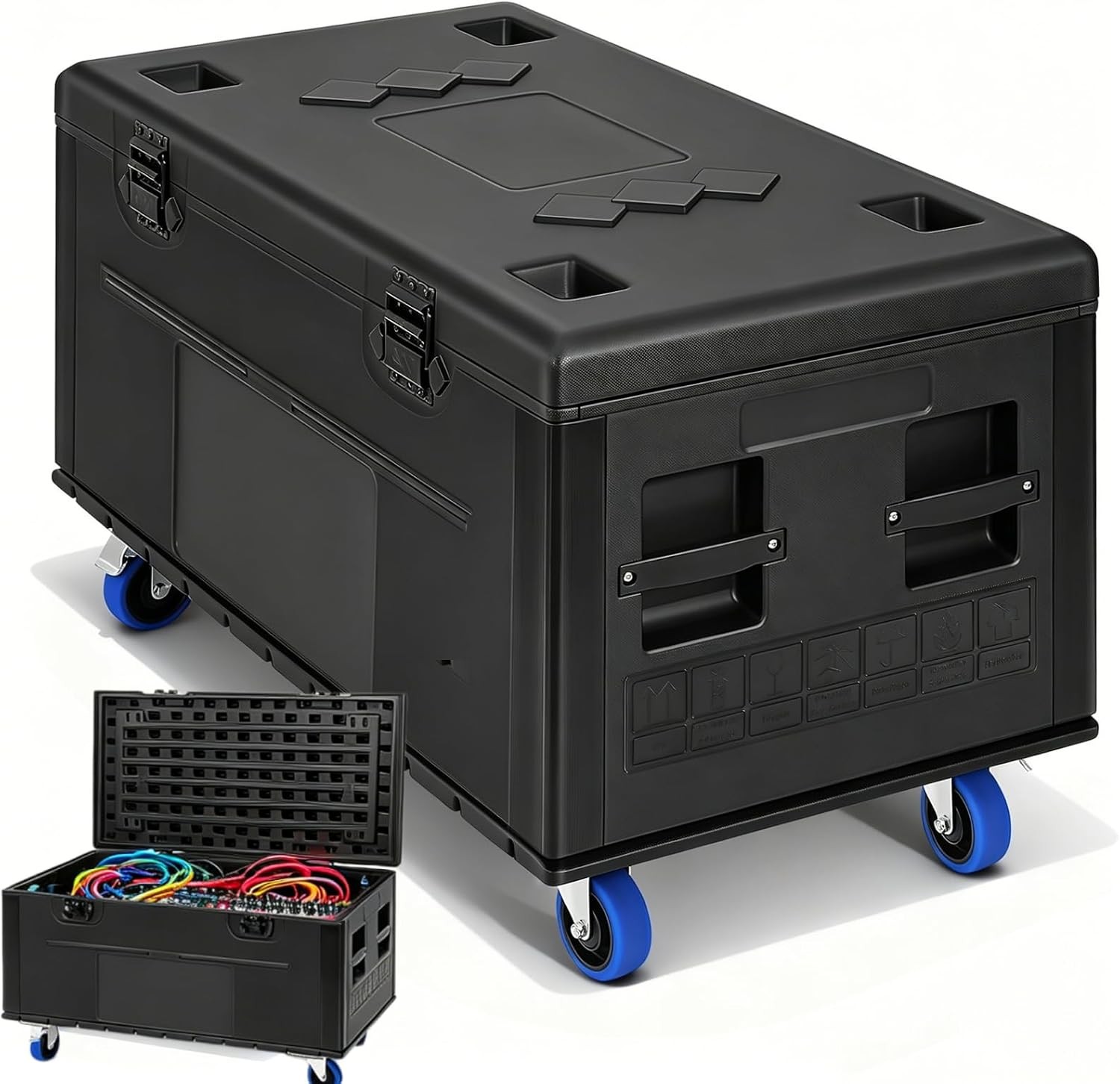 Heavy Duty ATA Rolling Road Case 35''Cable Trunk Road Case for Pro Audio Storage