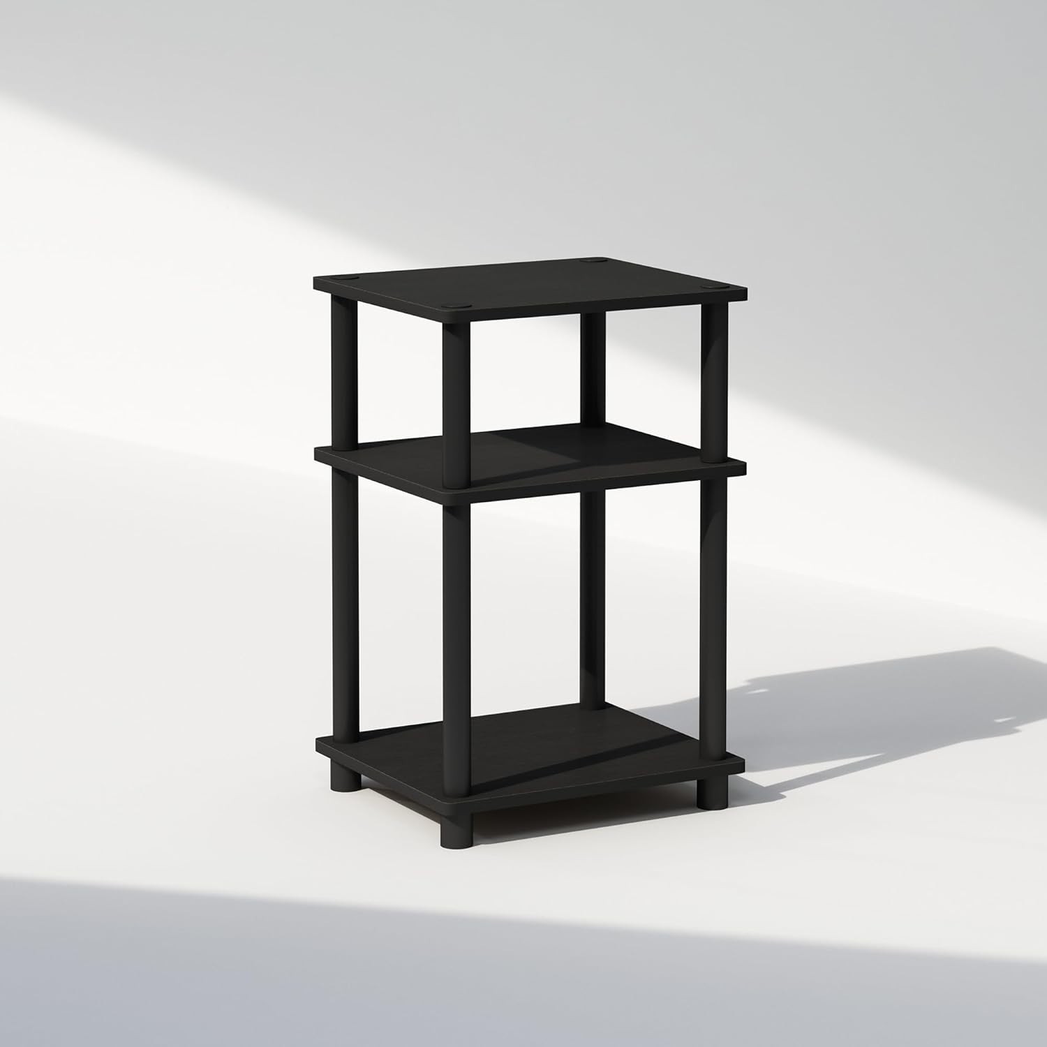 Side Table for Small Spaces, Modern Couch End Table Black