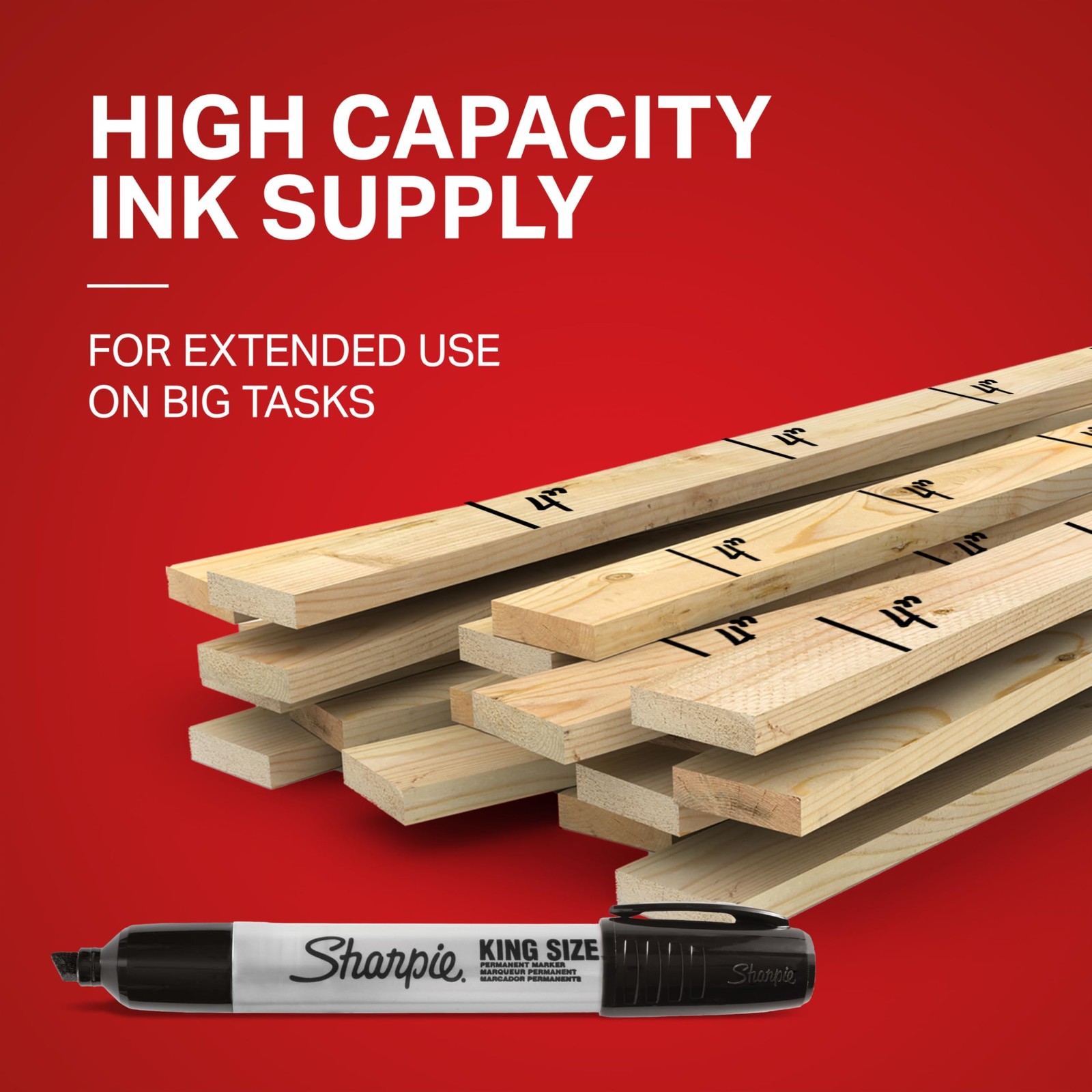 Sharpie King Size Permanent Marker, Large Chisel Tip, Great for Poster Boards...