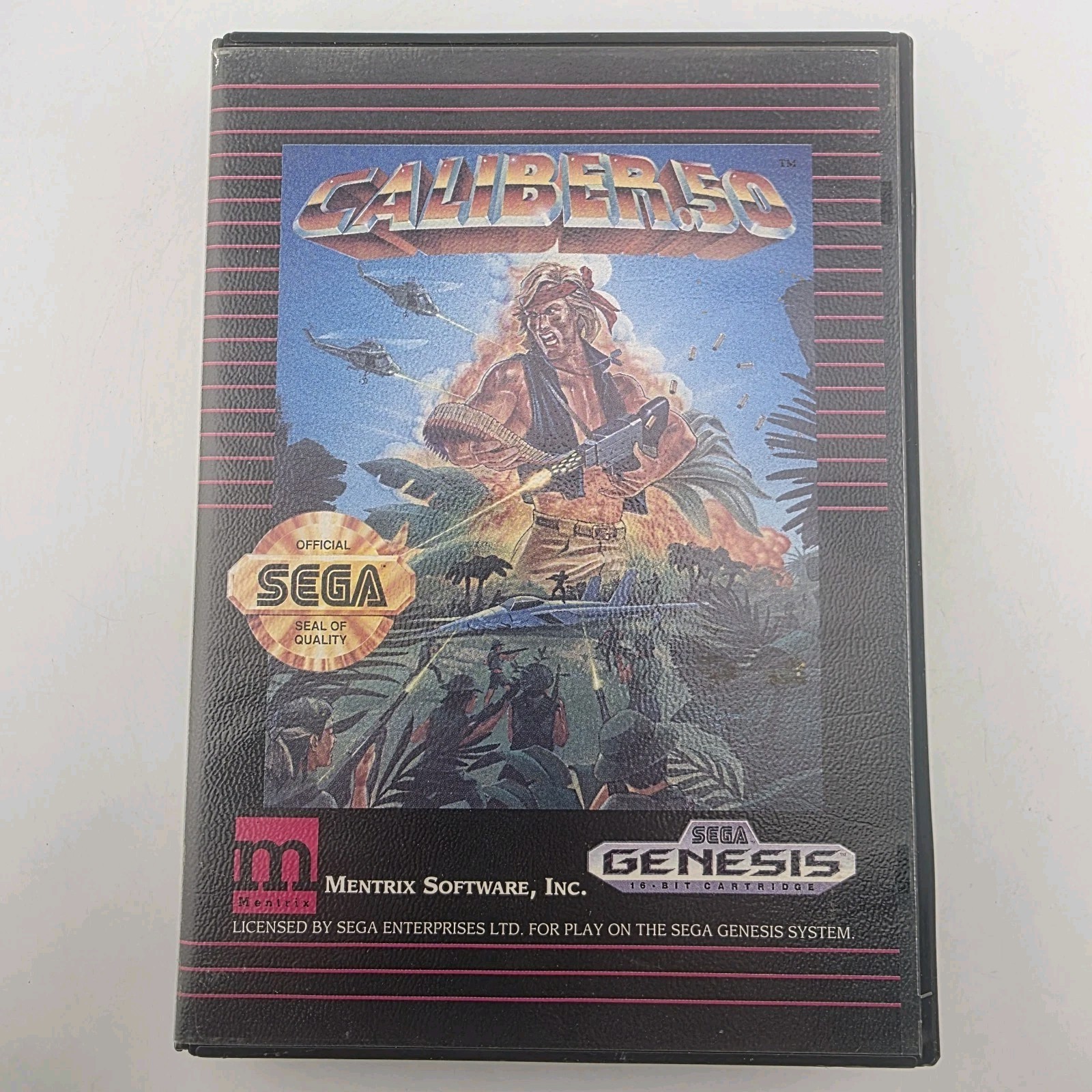 Caliber 50 Case (SEGA Genesis) Authentic BOX + Registration Card ONLY