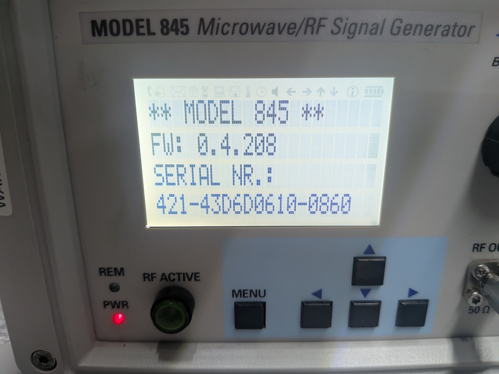 BNC Berkeley Nucleonics Signal Generator 845 Mini Handheld Cald! 20 Ghz Options