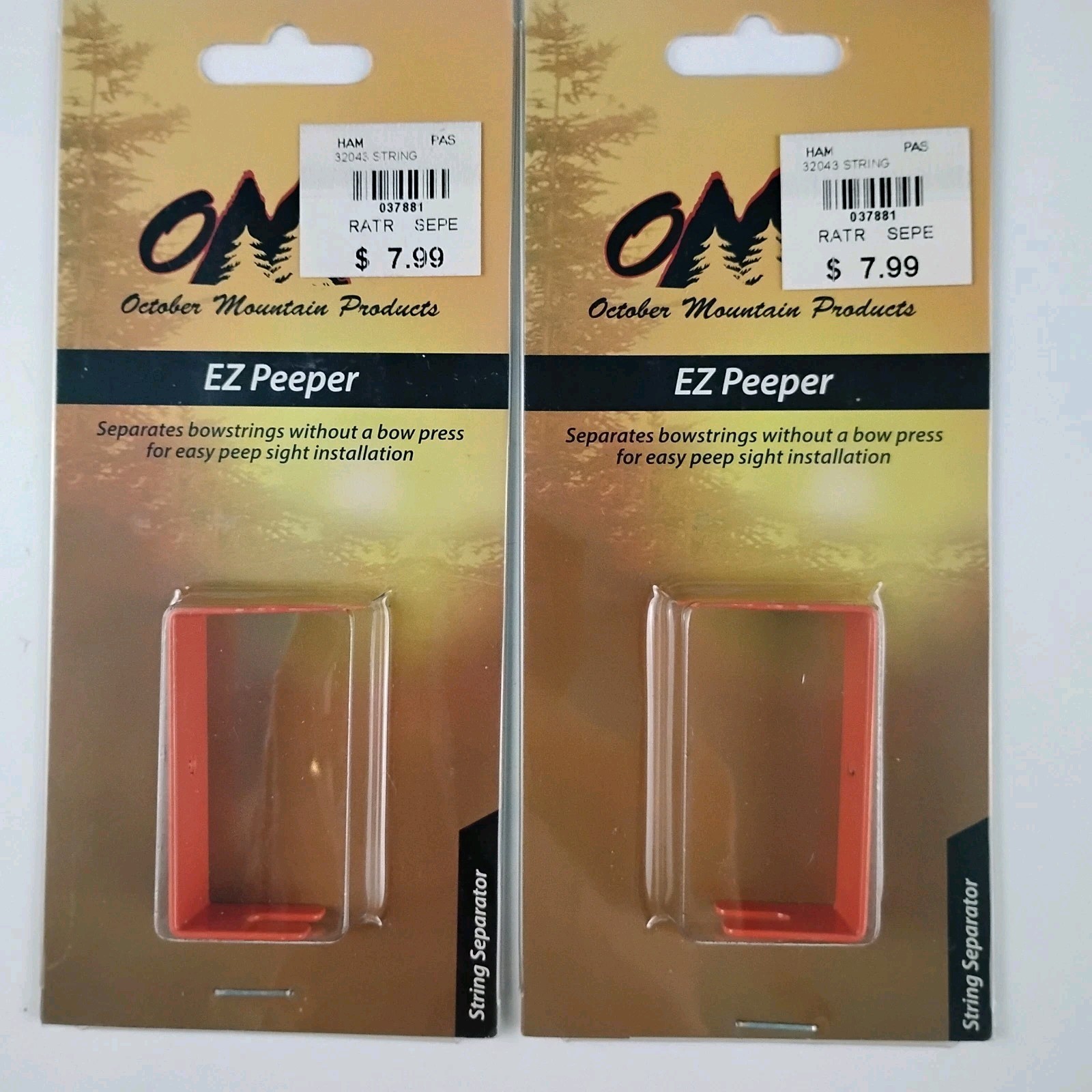 October Mountain Products EZ Peeper Archery String Separator Orange Metal Tool