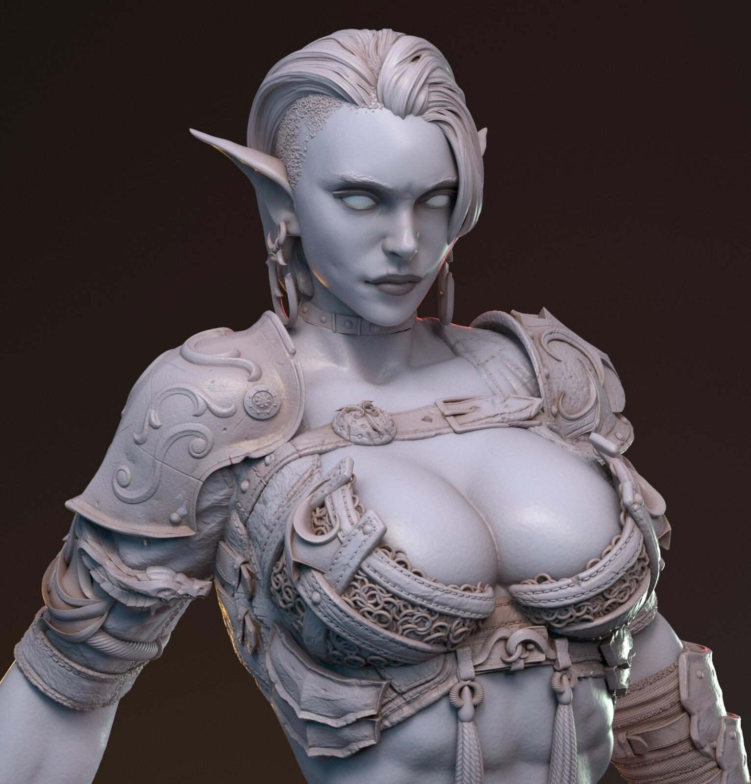 Hanza Hardwitch Games 32mm High Quality Unpainted Resin Miniature
