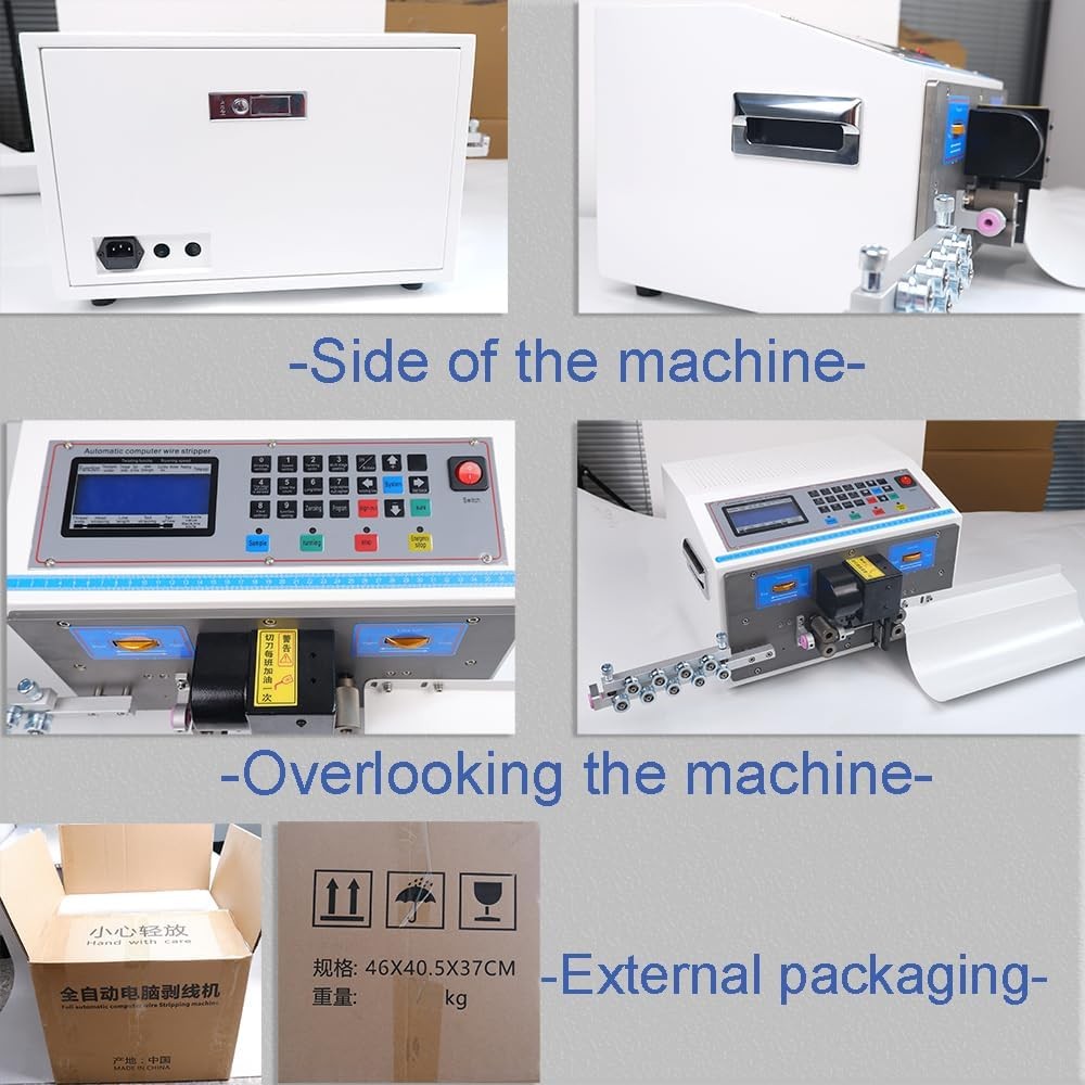 Automatic Wire Stripping Machine for 32-12AWG Copper Wires, Electronic Wire Cutt