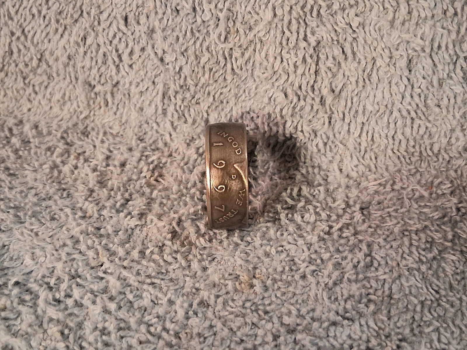 1997 Kennedy Half Dollars size 9 coin ring handmade mixed metals