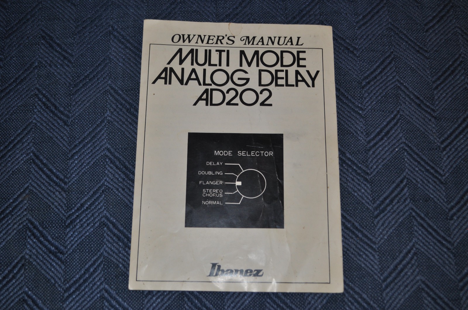 IBANEZ Multi Mode Analog Delay Phase Shift AD202 Rack Mount Studio Gear Manual