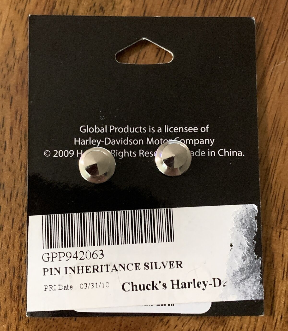 Harley Davidson "Screw The Inheritance" Pin Back