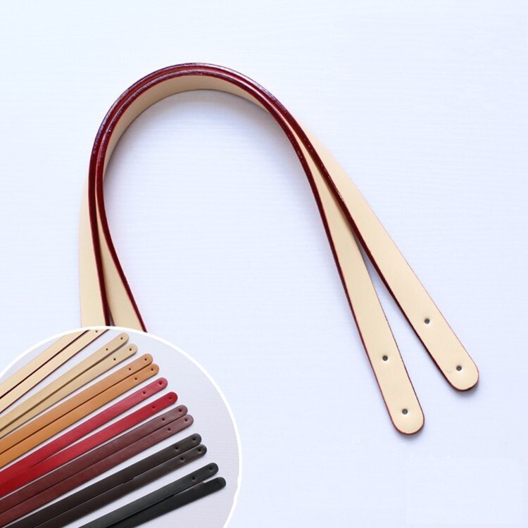 Pair Crafts Cowhide Leather Straps Handles Purse Bags Totes - DIY Project New