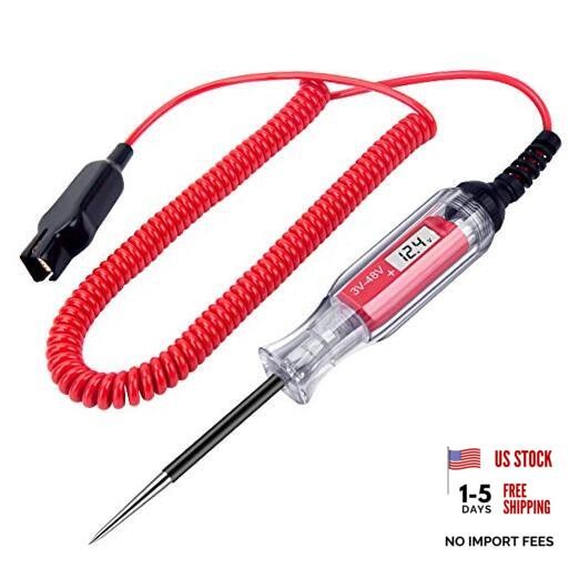 Large Size Heavy Duty 3-48V Digital LCD Circuit Tester with 140 Inch Extended