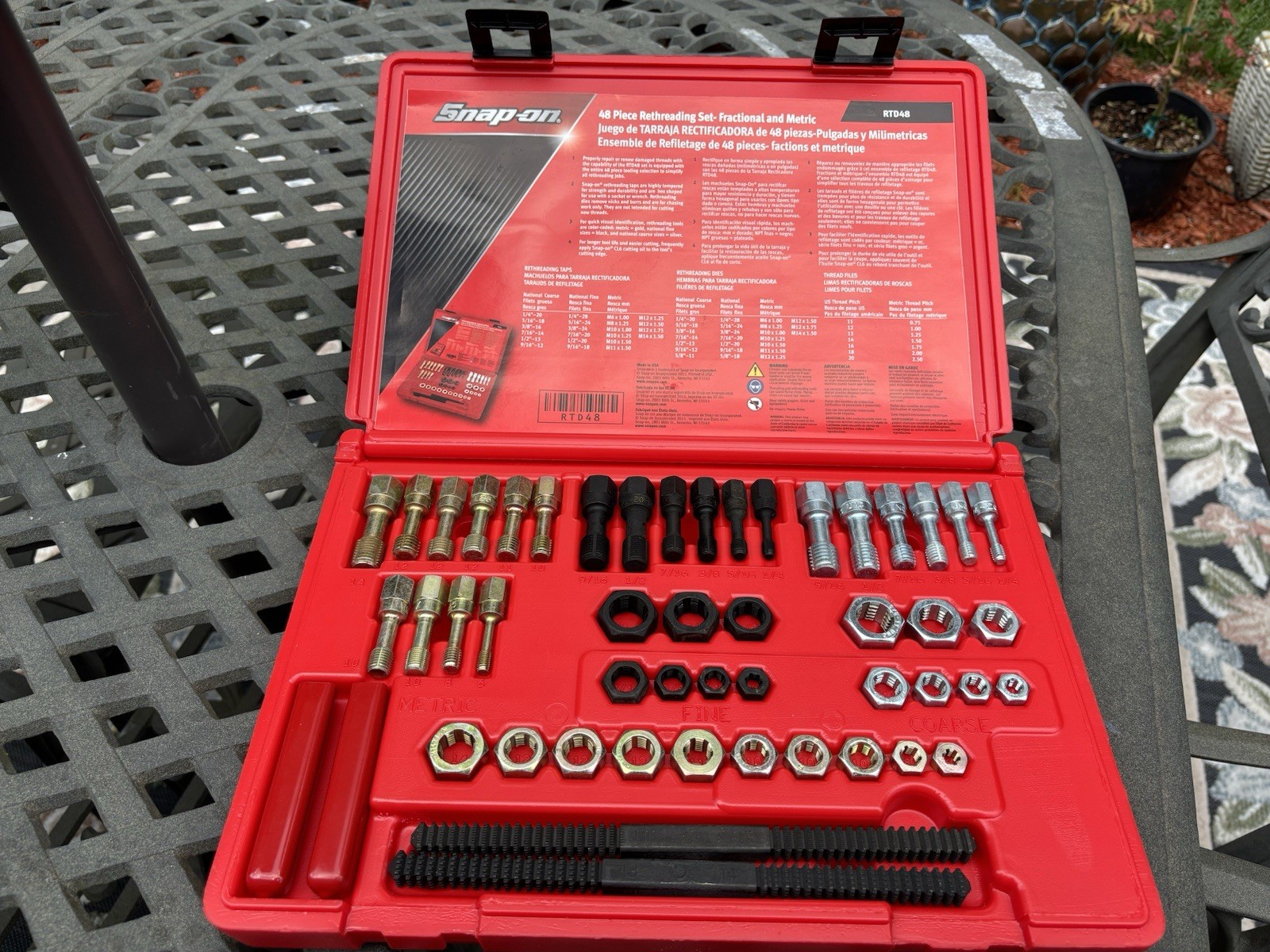 Snap-on Master Rethreading Tap and Die Set 48pcs (RTD48)