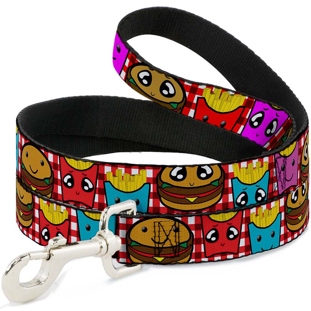 Dog Leash Burger & Fries Cartoon NARROW 0.5"