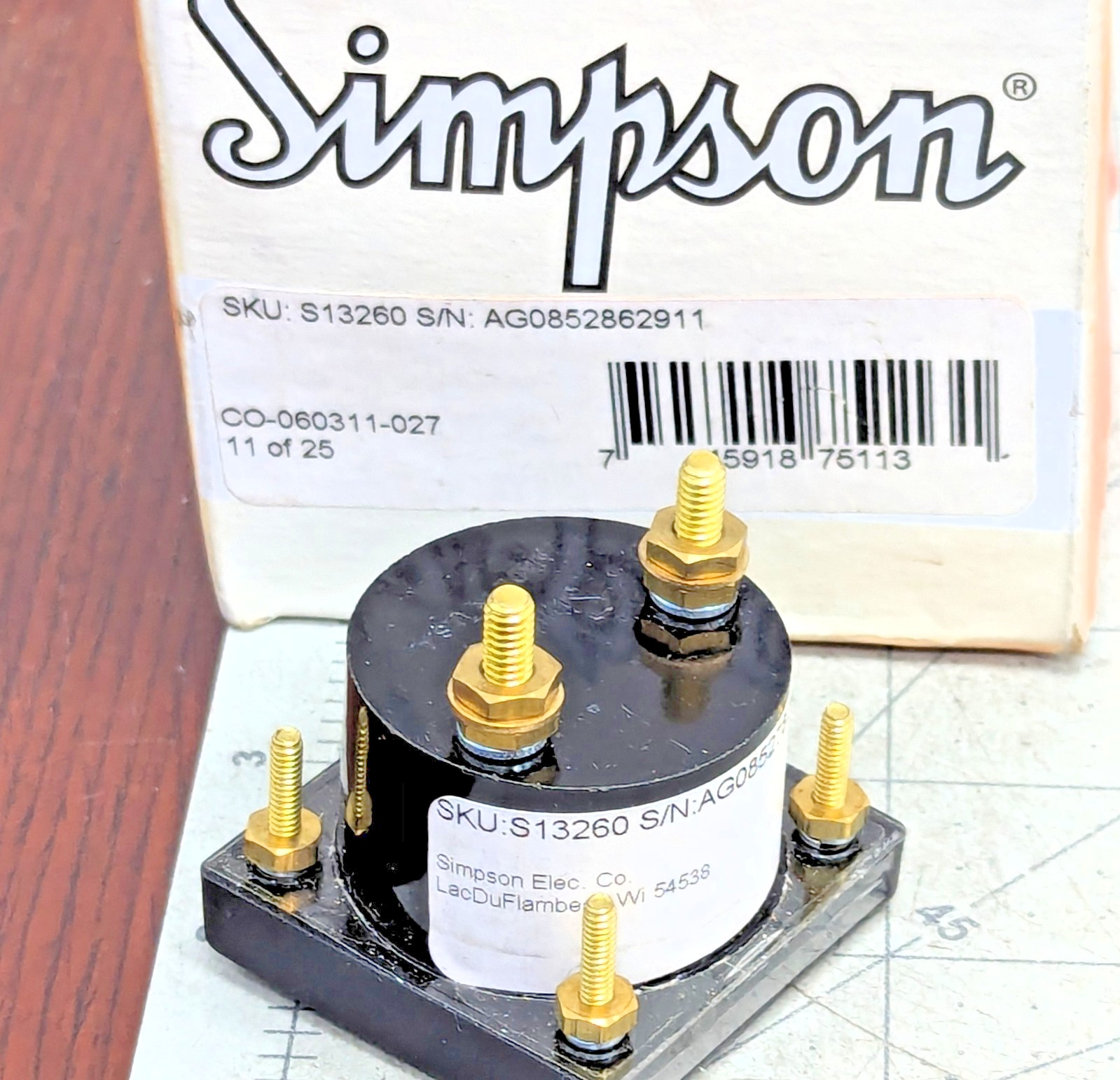 0-1000 DC MICROAMPERES PANEL METER SIMPSON S13260 NEW IN BOX [RSOF]