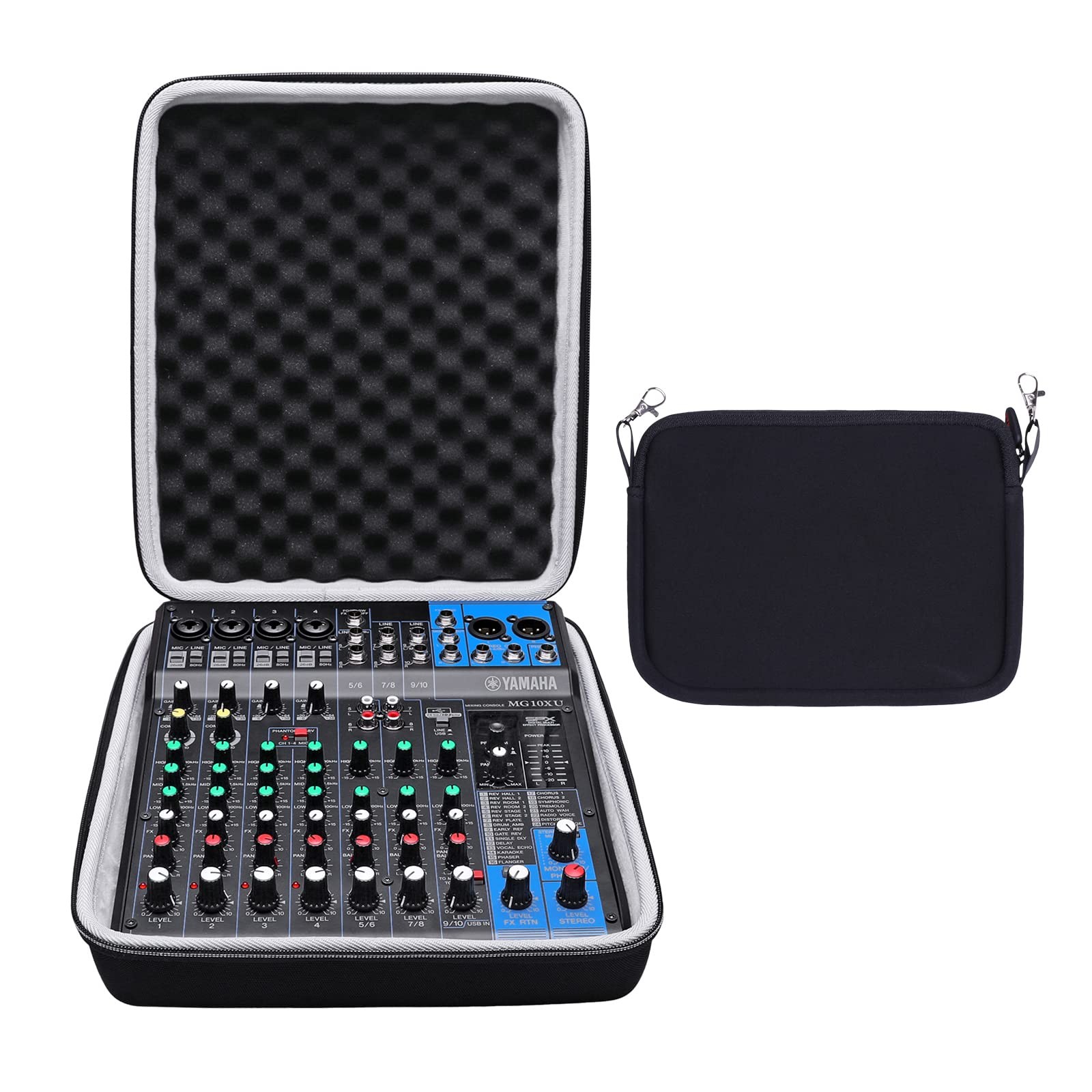 Yamaha MG10XU Mixer Hard Case with Storage Cover - Portable Carry Bag