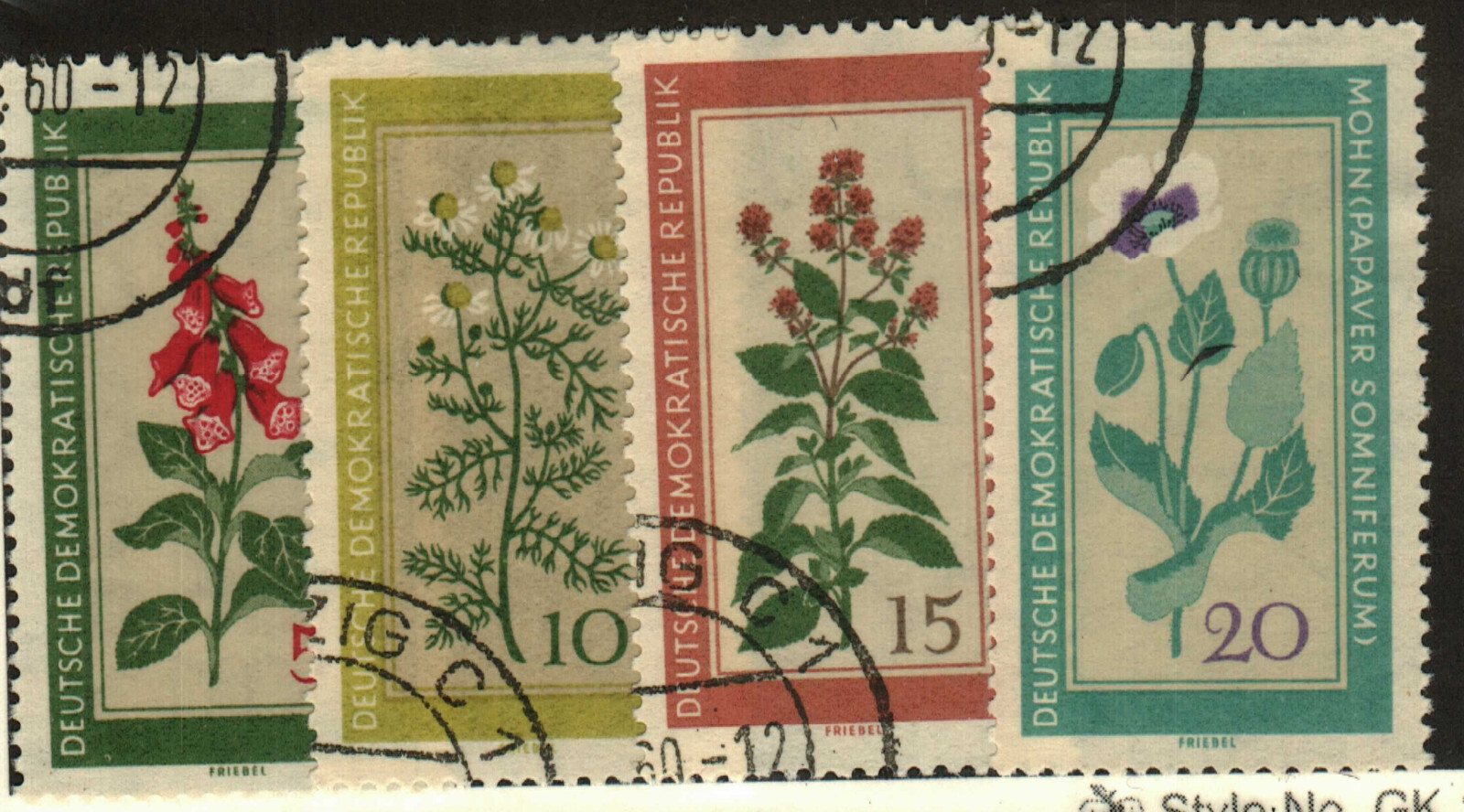 Germany DDR #494-97 used flowers