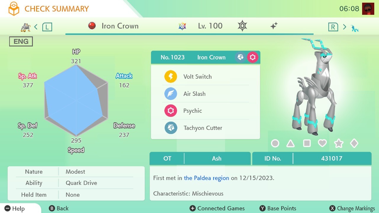 Shiny Pack Gouging Fire Raging Bolt Iron Boulder Iron Crown Terapagos Pecharunt