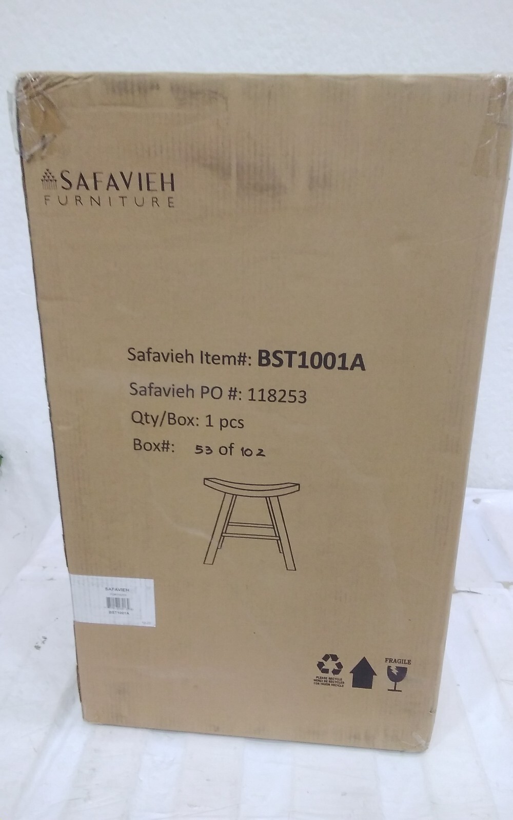 Safavieh COLTON WOOD BAR STOOL, Reduced Price 2172708899 BST1001A