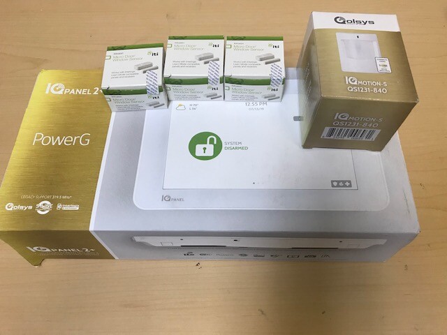 Qolsys QS9201-1208-840 IQ Panel 2 Plus GE 3 DOOR KIT + 6 MONTHS ALARM MONITORING