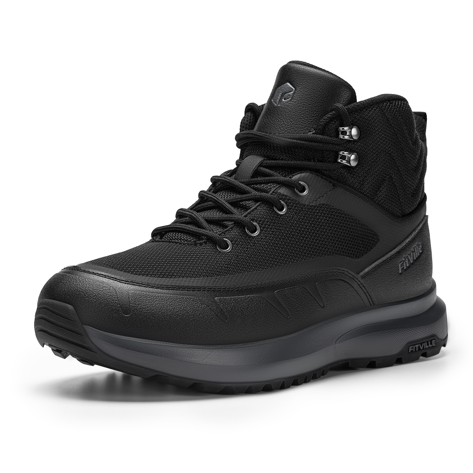 FitVille Mens Extra Wide Hiking Boots Outdoor Trekking Trails Sneakers Non-Slip