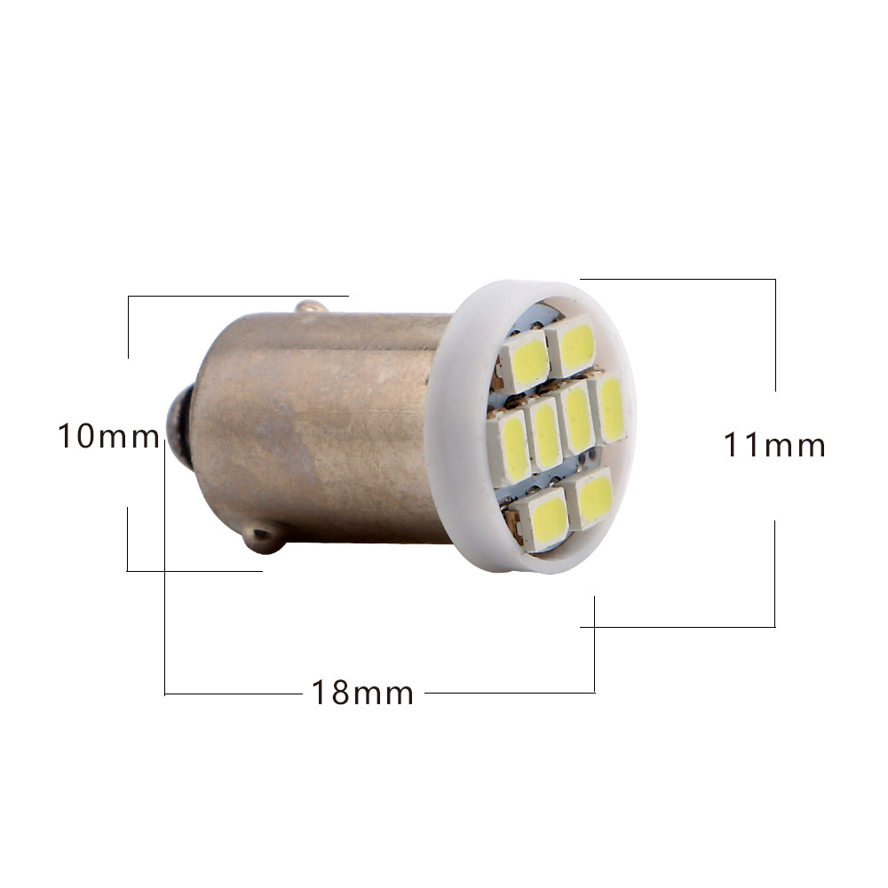 100Pcs DC AC 6V 6.3V BA9S 1889 1895 T11 T4W 1893 64111 Pinball LED Light Bulbs