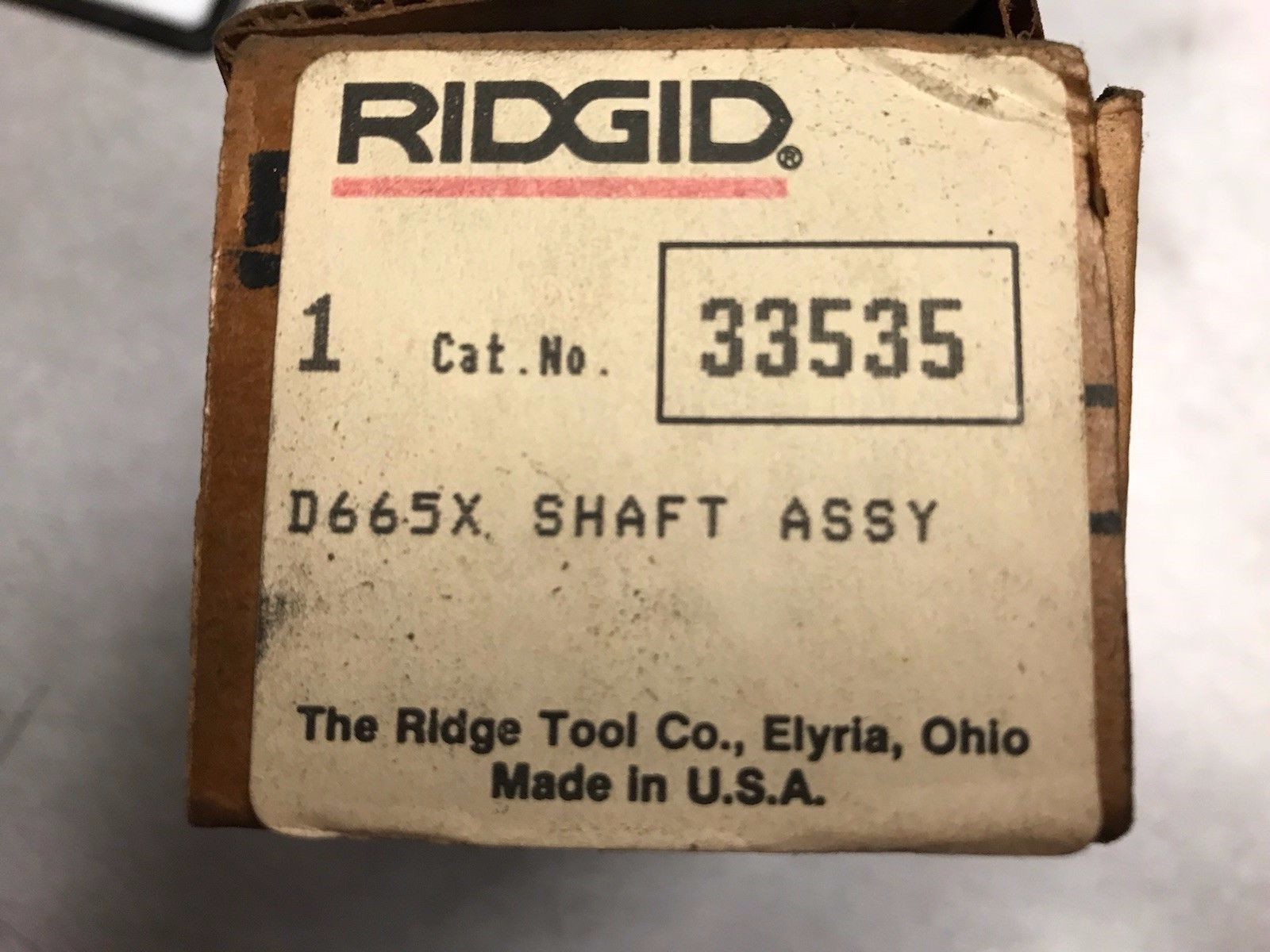 Ridgid Ratchet Shaft Assembly D665X, 33535