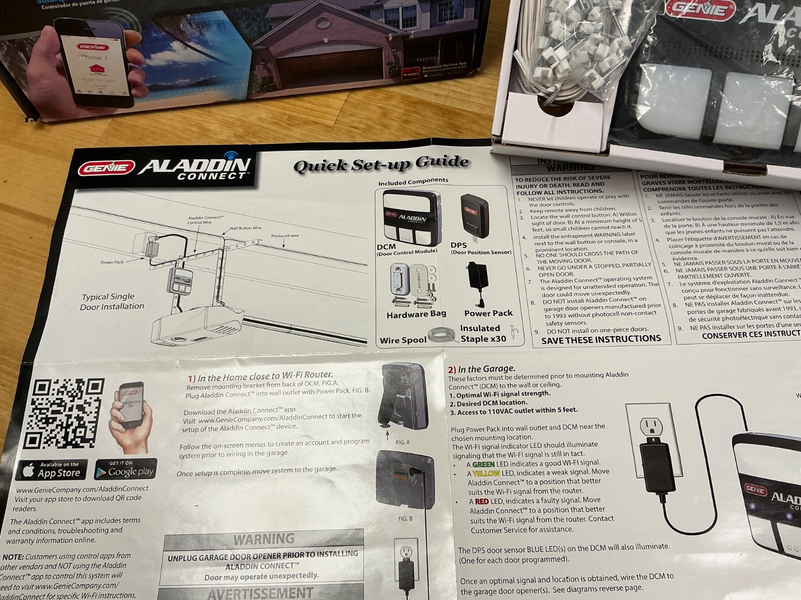Partial Aladdin Connect® Smartphone Enabled Garage Door Controller ALDCM Partial