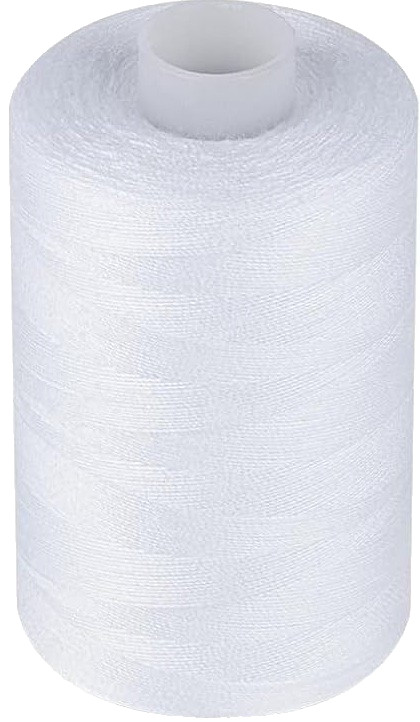 Beading Thread Polyester 40S/2 (Tex 27) 0.18 mm (0.007 ") Spun White 1000 yard