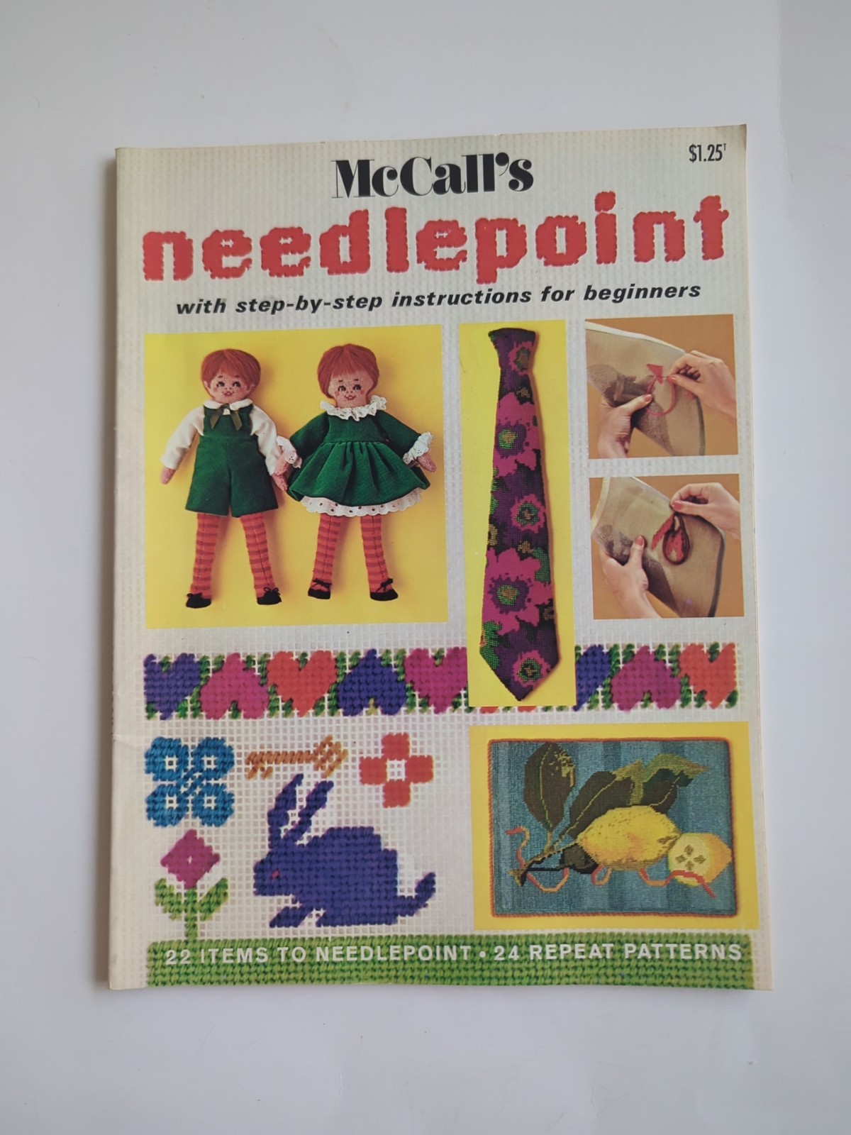 Vtg 1972 McCalls Needlepoint Book Step by Step Instructions For Beginners SC
