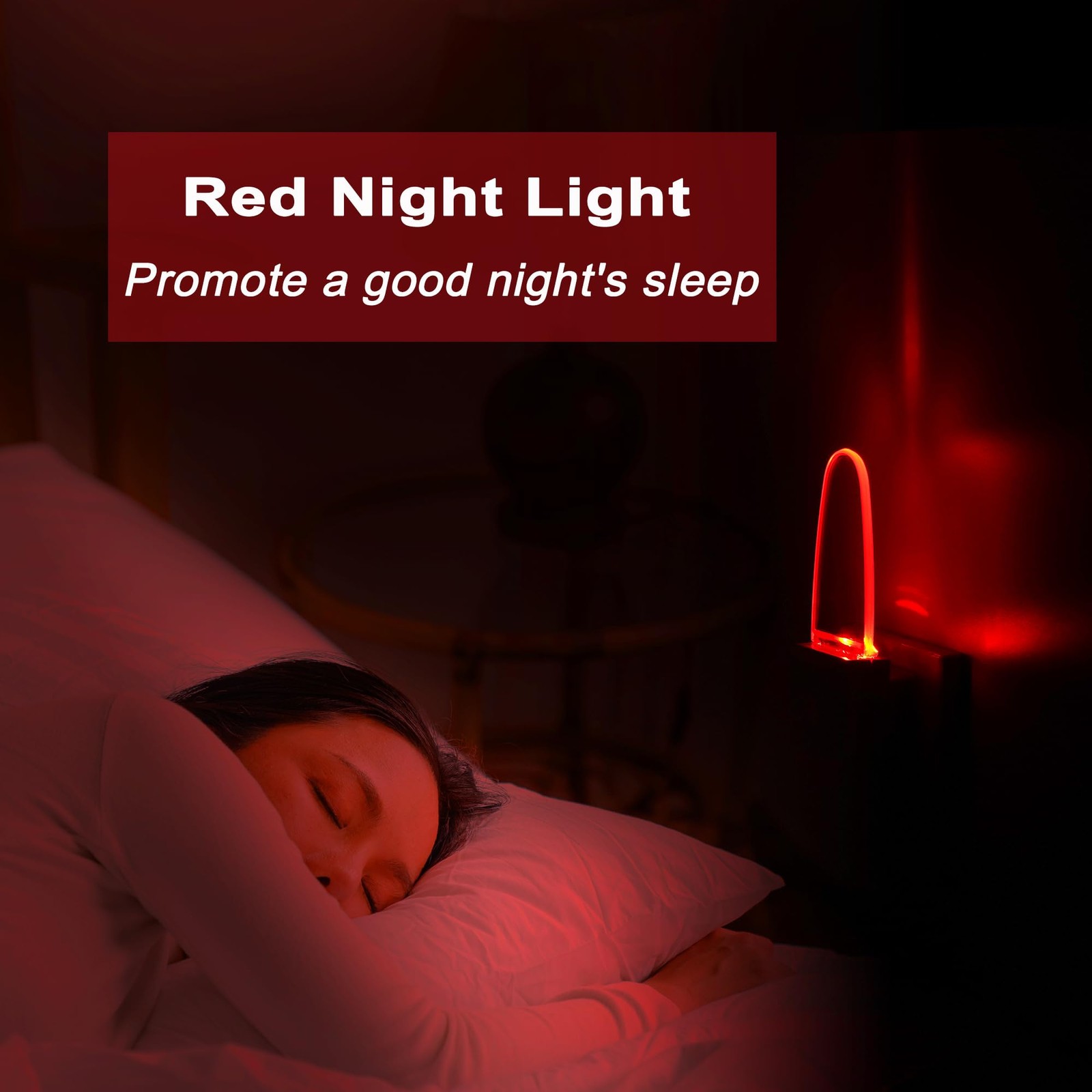 Plug in Night Light Lamp 4 Pack with Light RED