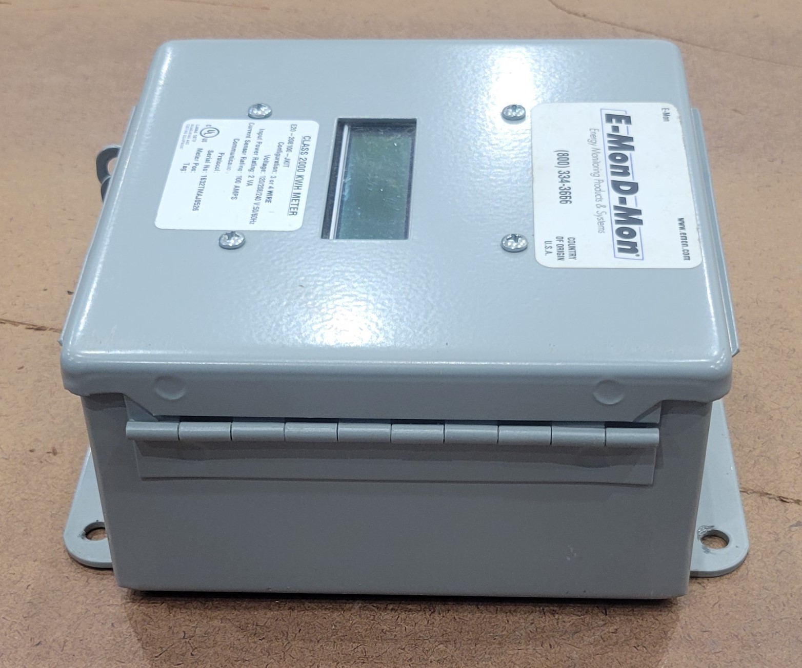 E-Mon D-Mon Class 2000 KWH Meter w/ 3x E-Mon split-core current transformers