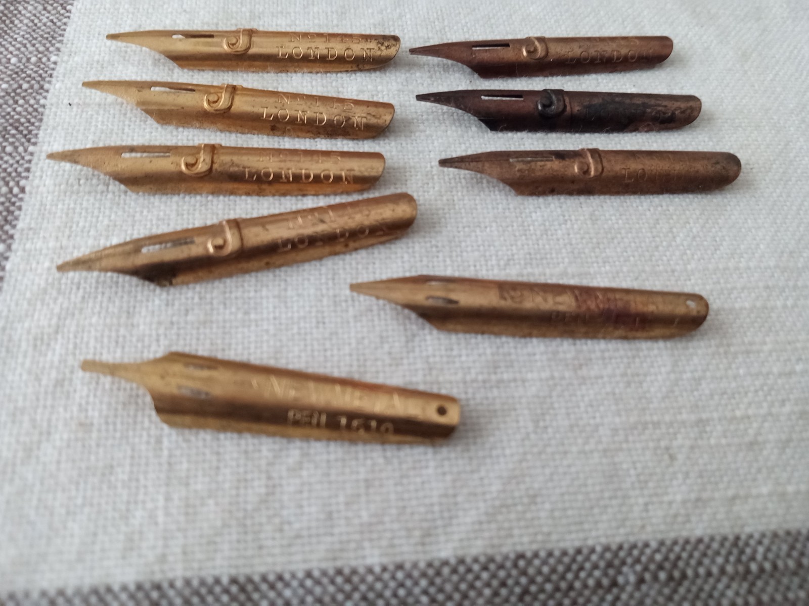9 Vintage Perry & Co London Pen Nibs 7 no.145 + New Metal #1510#1511 #1510 #1511