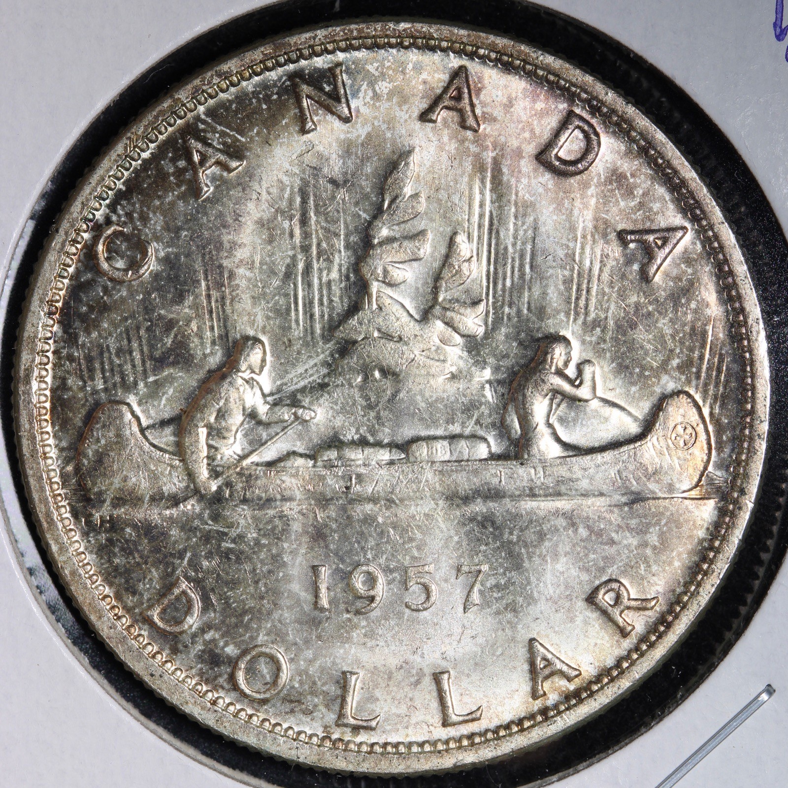 1957 Canada SILVER One Dollar BU *UNCIRCULATED* MS E393 SKUHP