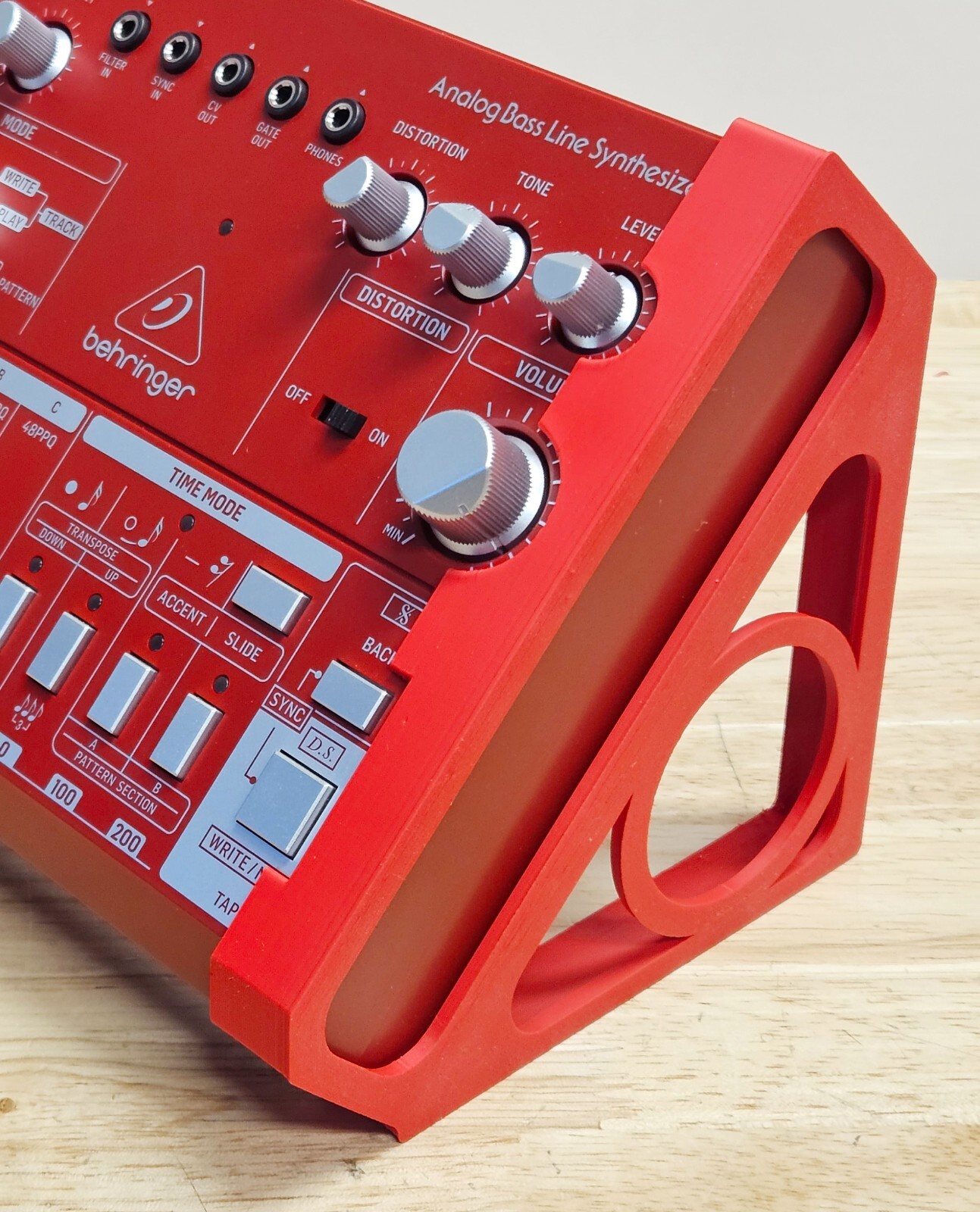 Made in USA RED 45 Degree Angle Stands For Behringer TD-3 Bass Line Synthesizer