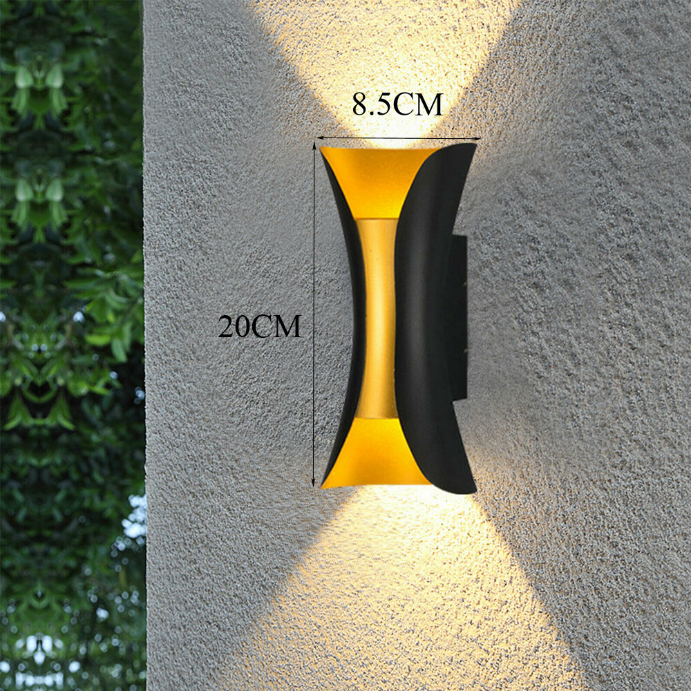 Modern LED Up Down Wall Light Sconce Lamp Fixture Outdoor Indoor Waterproof