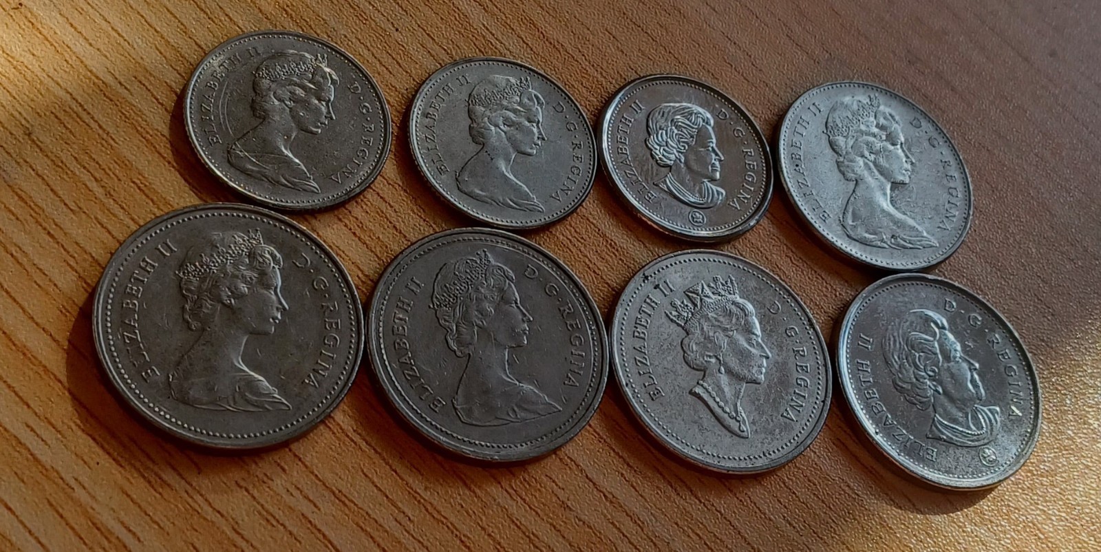 Canada Cents Coins X8