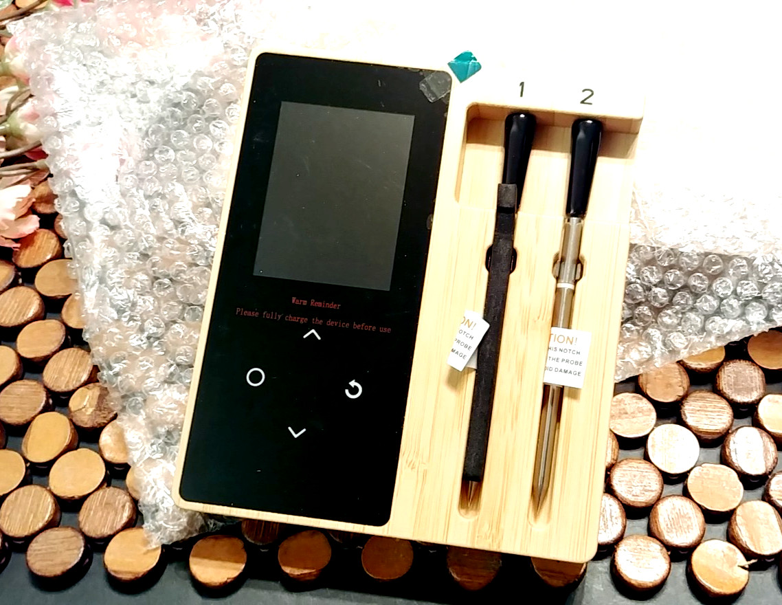 Smart Accurate Wireless Meat Thermometer 2 Probes for BBQ, Smoking, Grilling