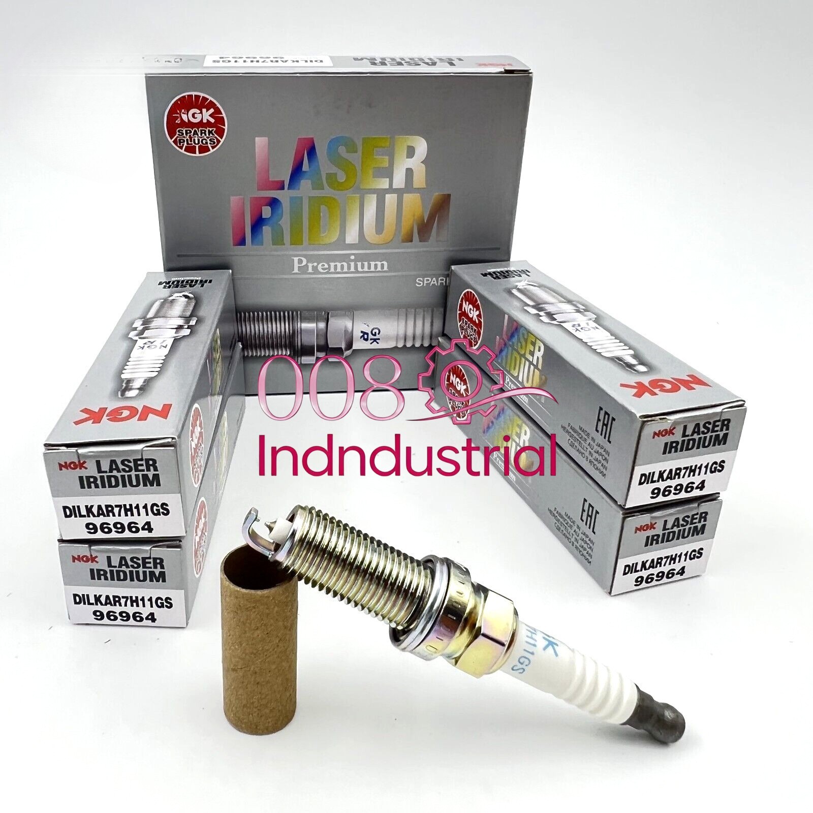4xNGK Spark Plugs 96964 DILKAR7H11GS LASER IRIDIUM 2.4L 2.0L