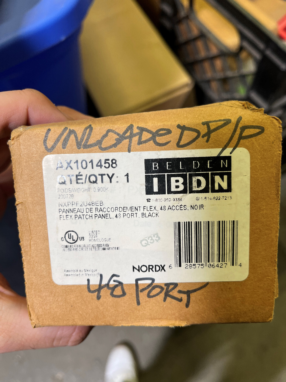 BELDEN AX101458 Flex Patch Panel 48-Port BLACK Empty NEW OPEN BOX