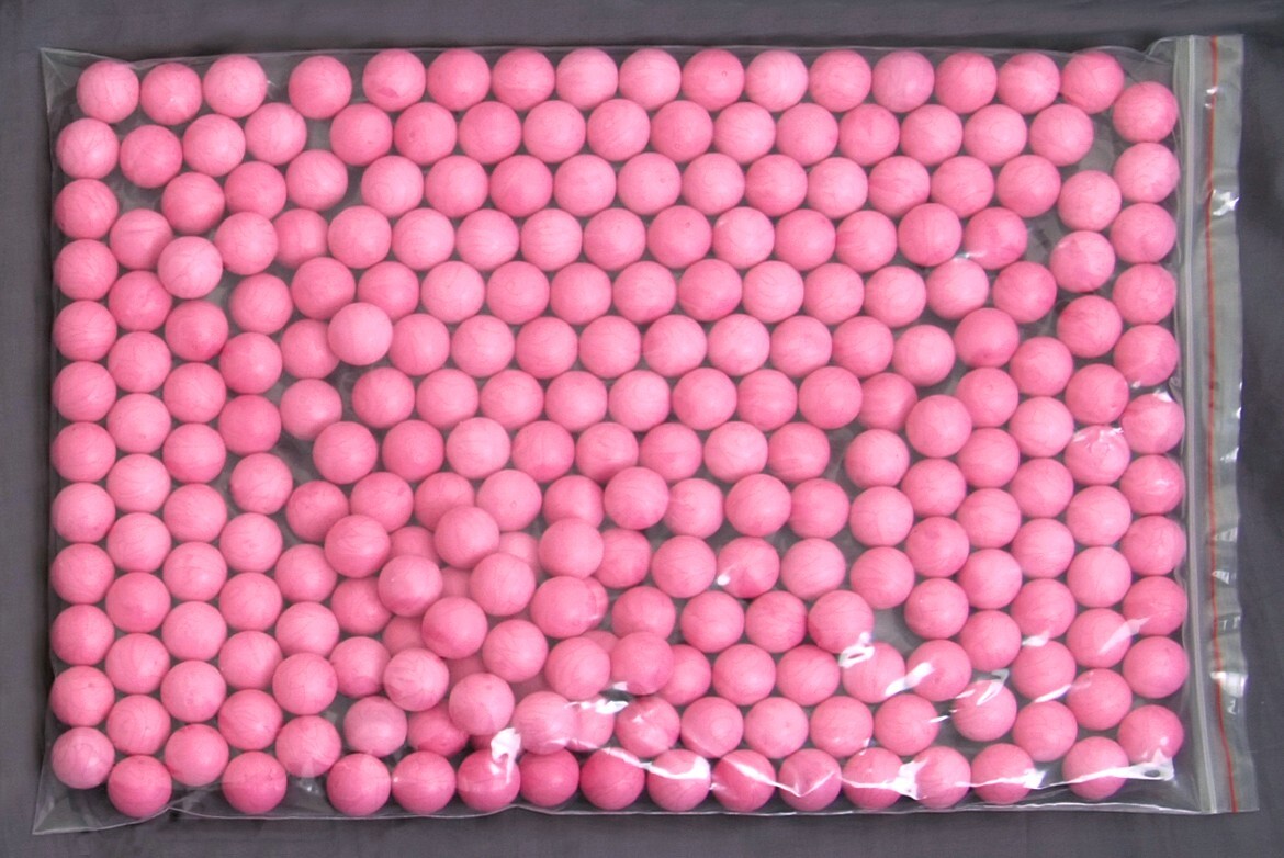 250 PREMIUM BUBBLEGUM PINK Reusable Practice Paintballs REBALLS