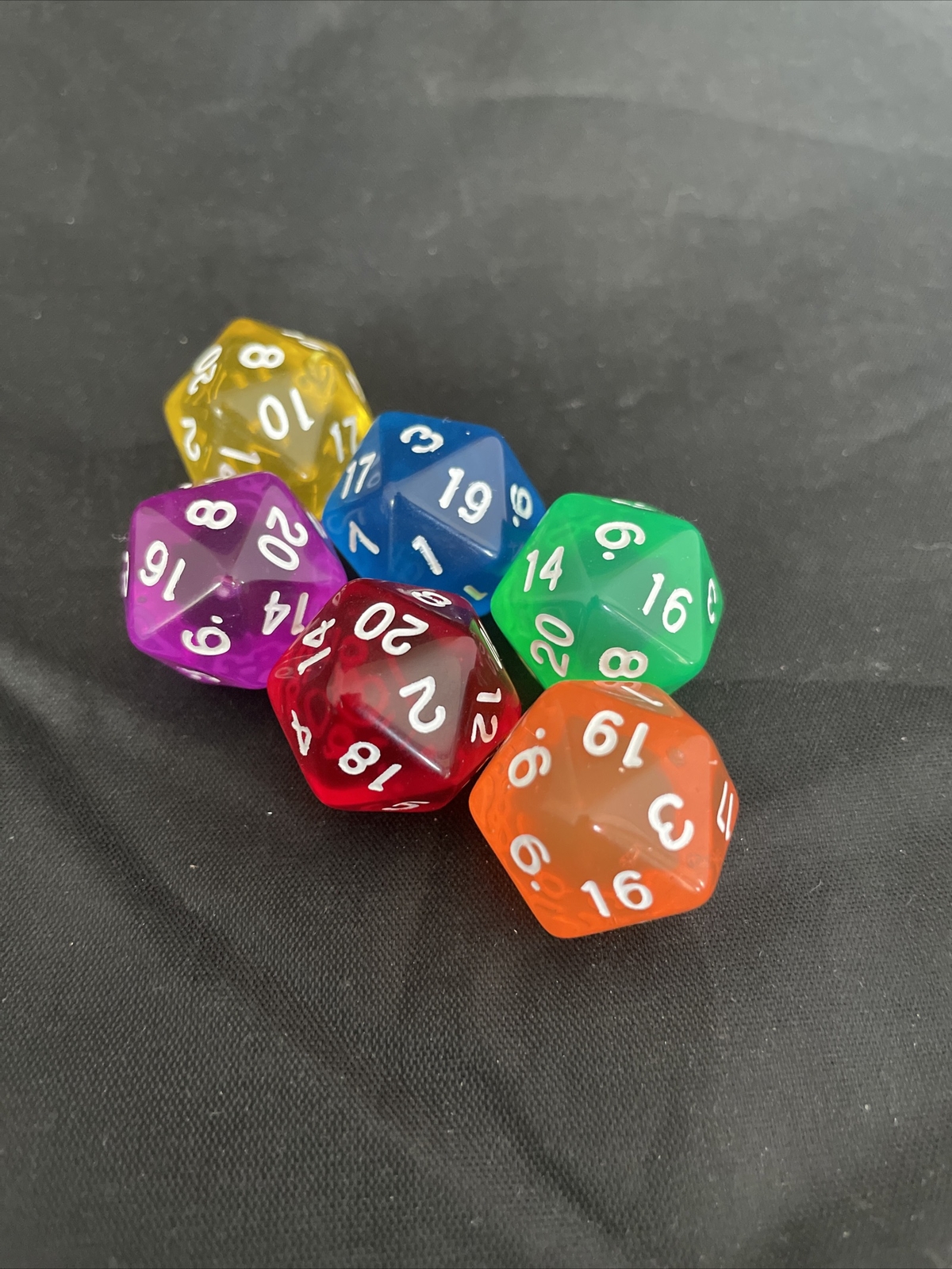 Set Of 6 D20 Pride Dice Set Rainbow Plastic Dice Gift For Geek Dungeons & Dragon