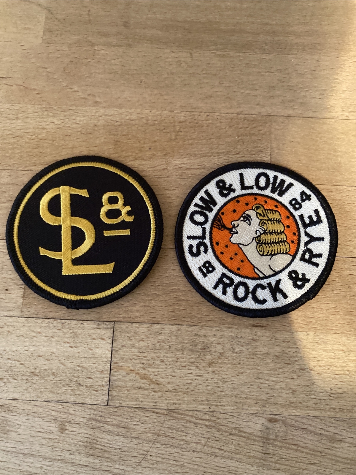 2 SLOW & LOW 1884 ROCK & RYE PATCH 3x3 Inches ORIGINAL NEW