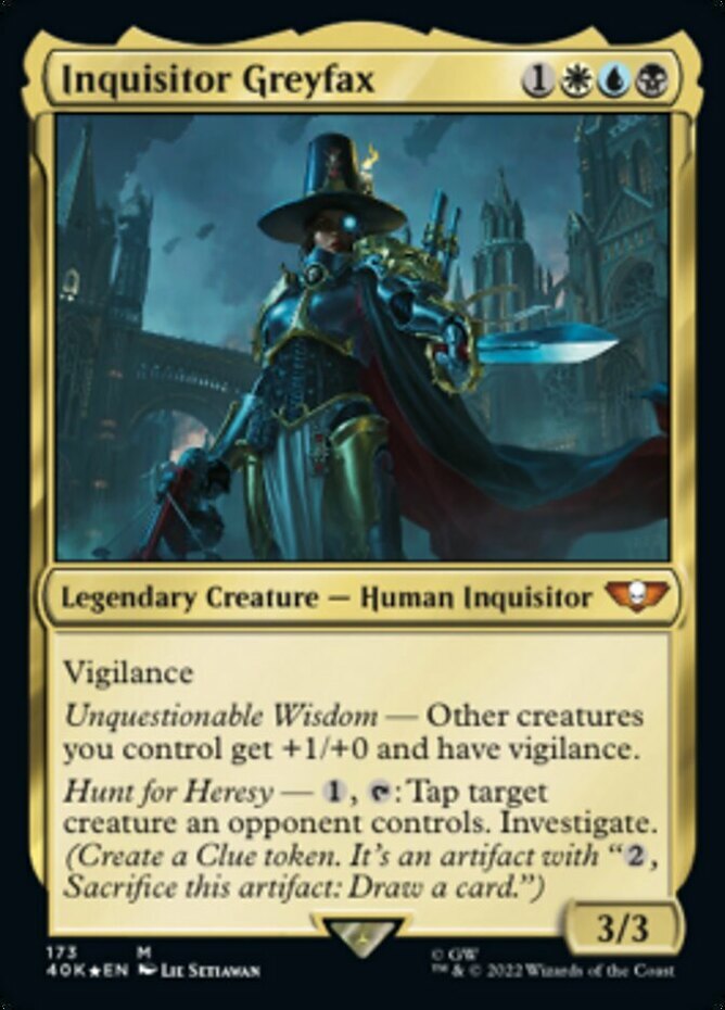 1x Inquisitor Greyfax - Foil NM-Mint, English Commander: Universes Beyond: Warha