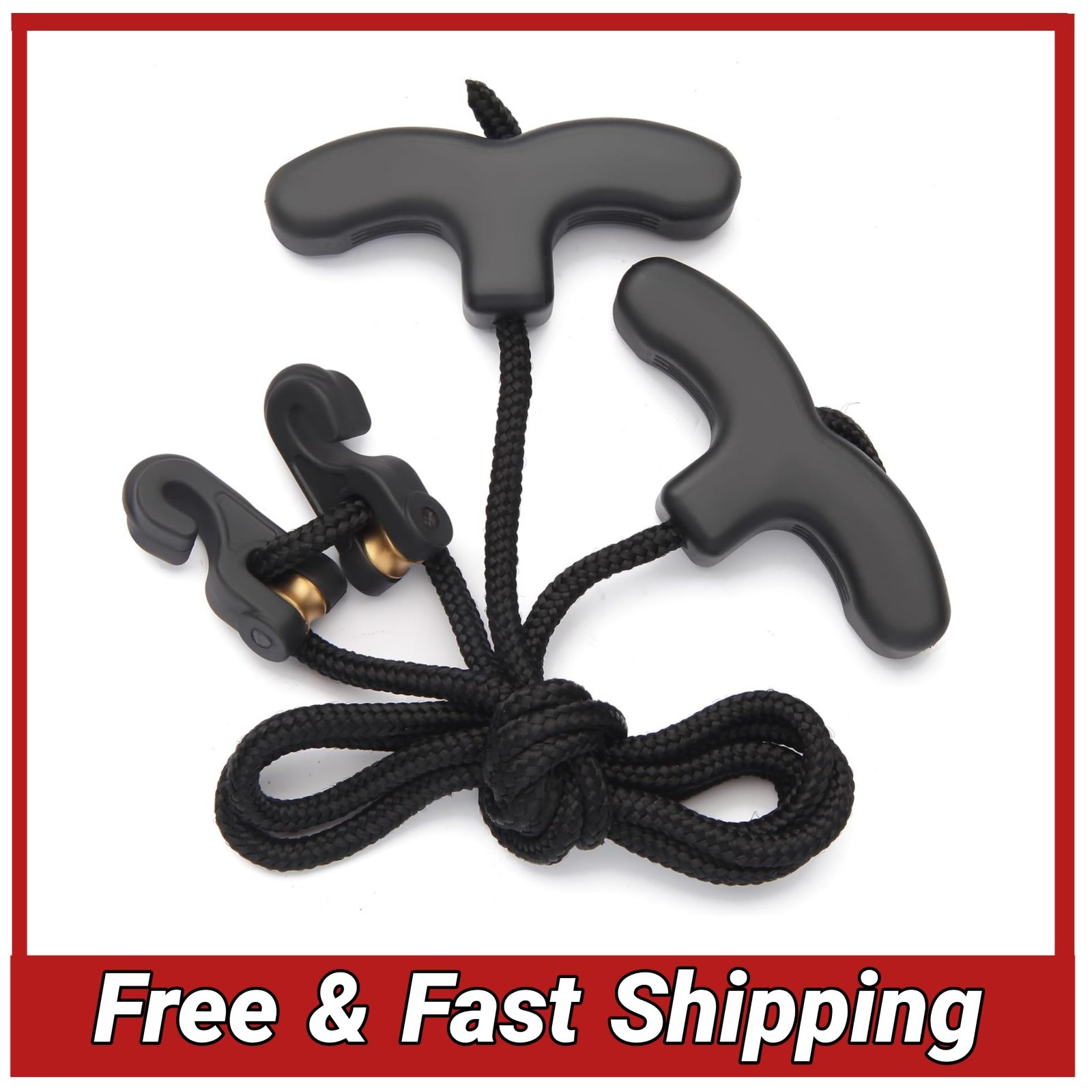 Crossbow Cocking Rope Device Pull Cord Double Handle String Puller Cocker Tool