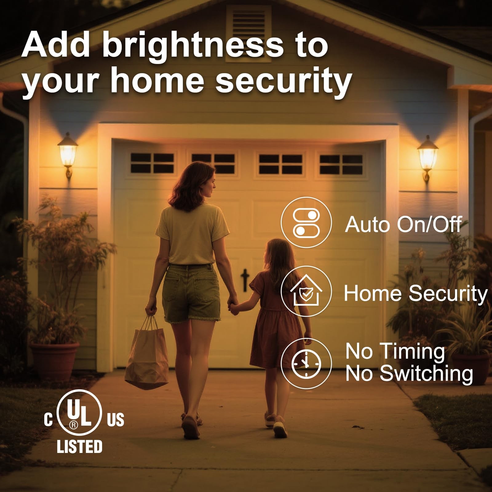 8 Pack Dusk To Dawn Light Bulbs Outdoor, Light Sensor Led Light Bulb, Automatic