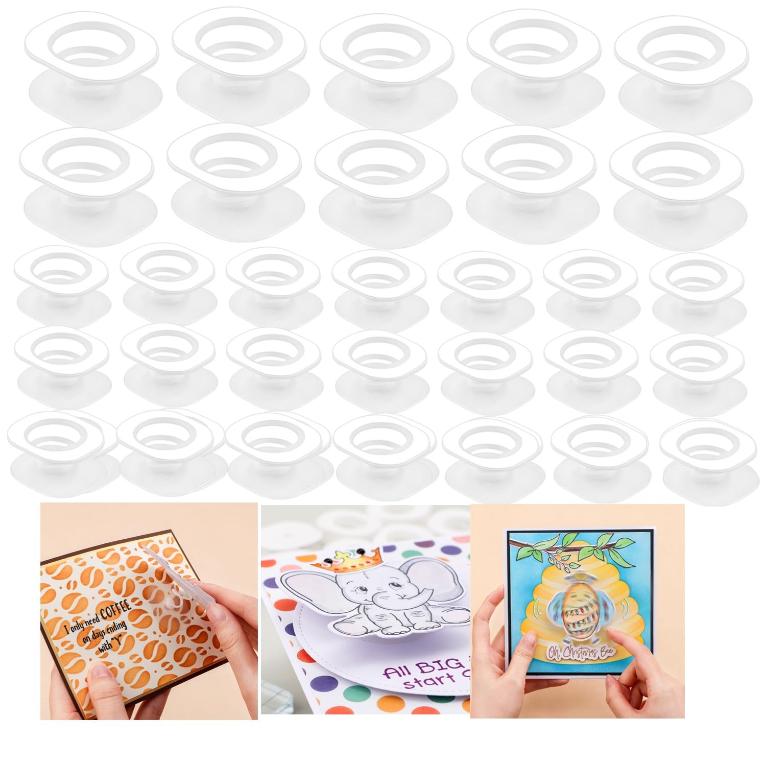 60Pcs/Set Mini & Standard Action Wobbles,-Adhesive Springs,Small Wobblers Mov...