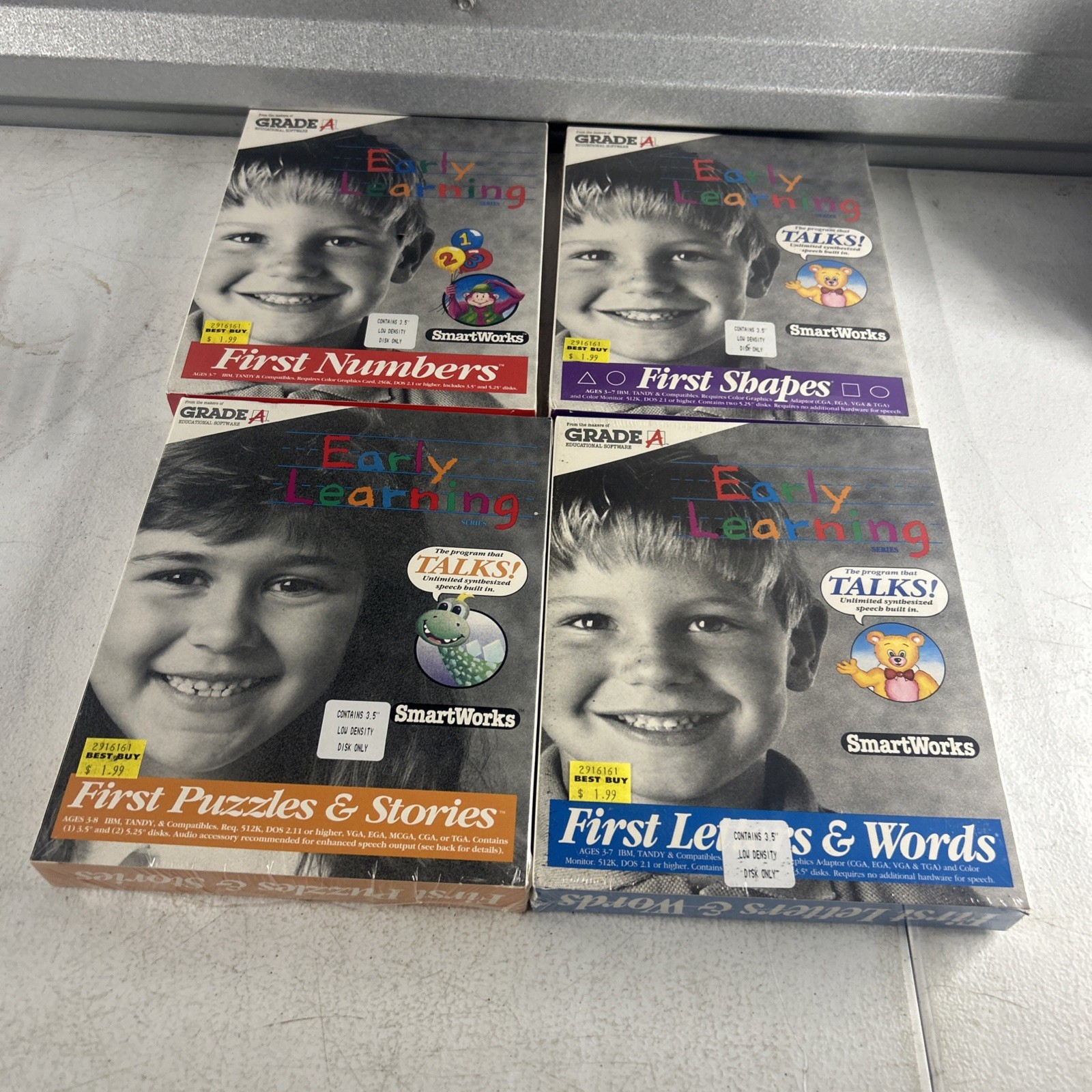 Early Learning Lot Of 4 3.5” Disks PC Big Box SmartWorks (SEALED) Letters Shapes