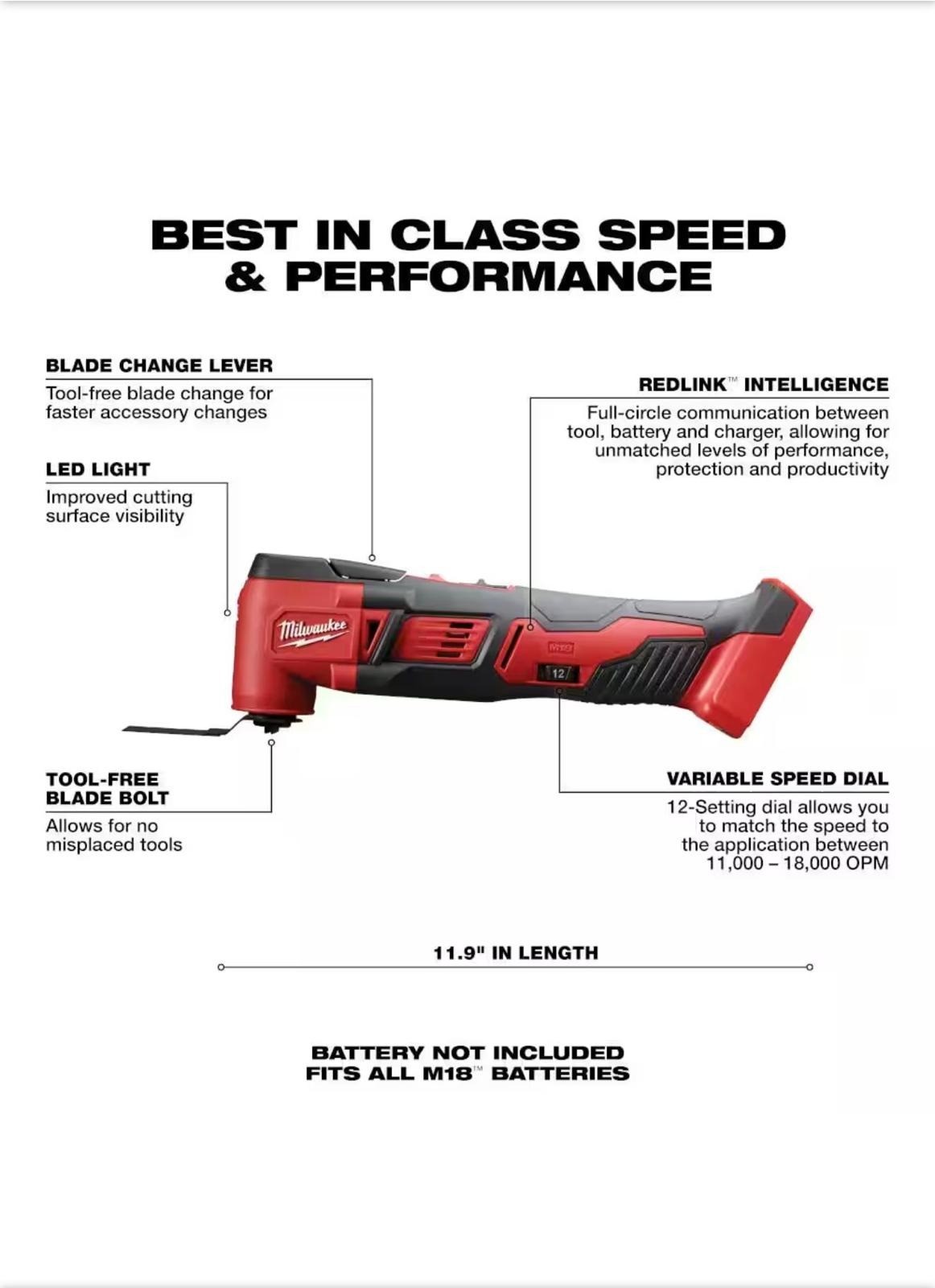 Milwaukee M18 Cordless Multi-Tool (Tool Only)
